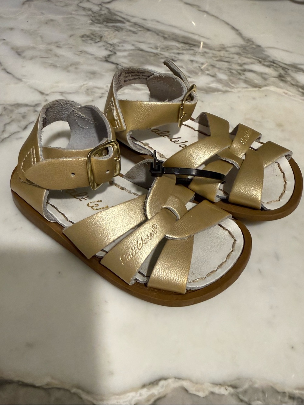 $21 ADD ON 4C Salt Water Gold Sandals SUN SAN ZARA c4 toddler shoes